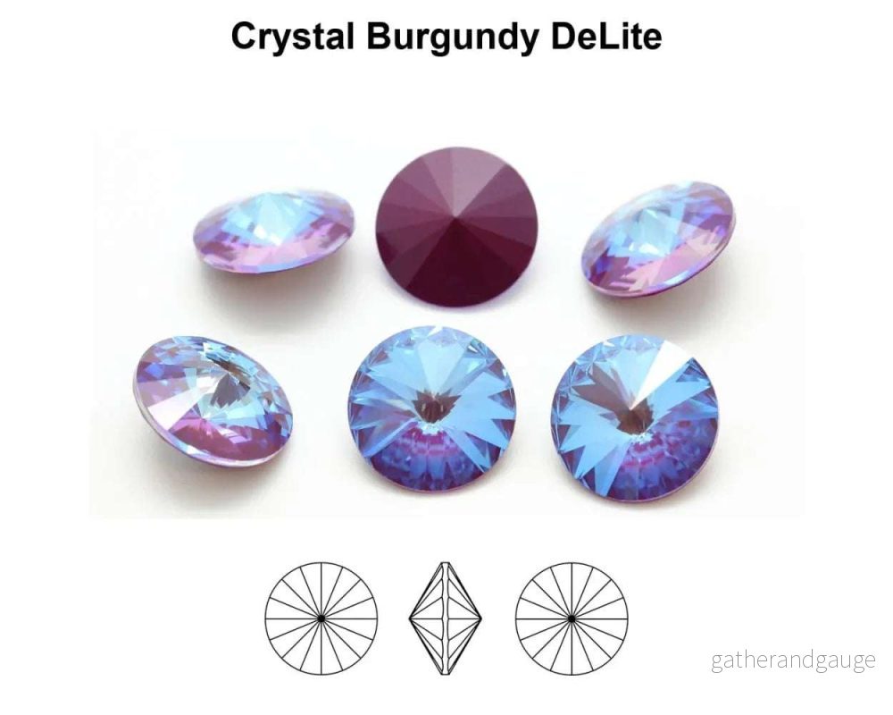Primero Crystals 1122 Rivoli – Crystal Burgundy  DeLite 14mm 1 styck