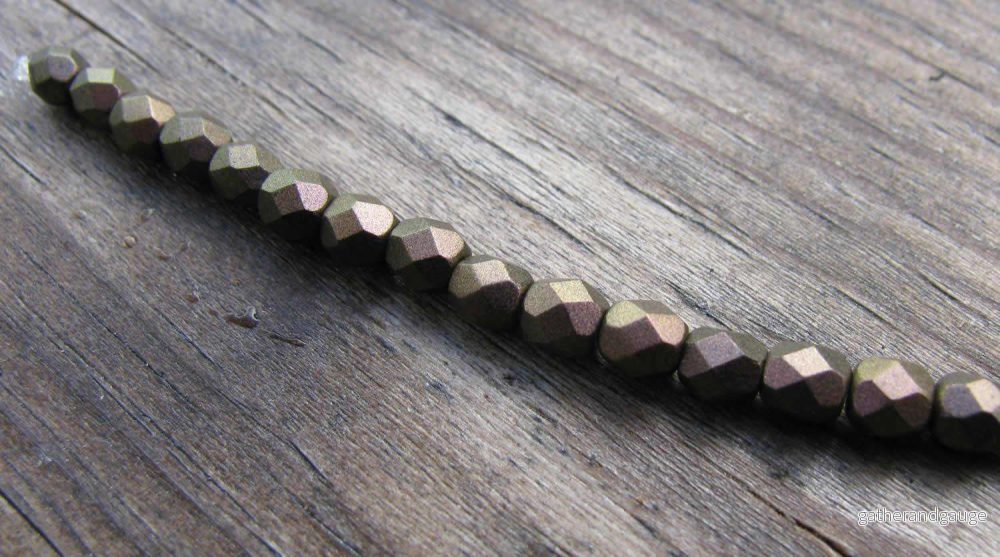Tjeckiska Firepolish - Polychrome Copper Ombre 4 mm, 1 sträng - Bild 2