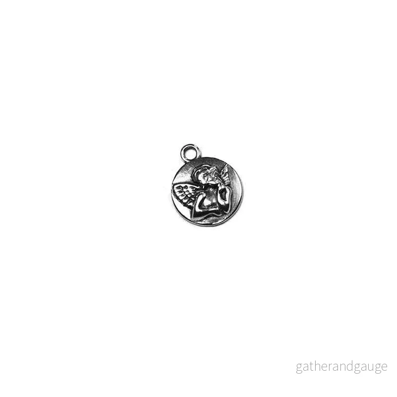 Berlock Silverpläterad - Rund Cupid 15mm 1 styck