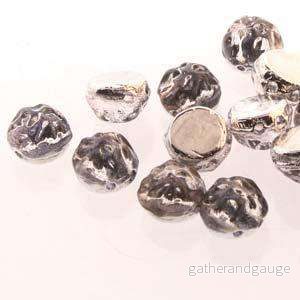 Baroque Cabochon - Backlit Periwinkle 7mm 2-håls 10-pack