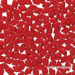 Matubo Mini Gemduo - Opaque Coral Red 6x4mm, 5 gram
