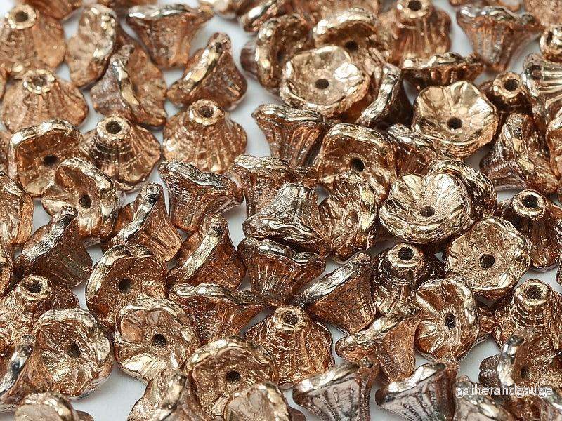 Flower Cup Beads – Crystal Capri Gold Full 7×5 mm, 20-pack Flower Cup Beads – Crystal Capri Gold Full 7×5 mm, 20-pack
