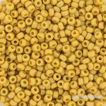 Miyuki Seed Beads – Opaque Glazed Frosted Citron 11/0, 10 gram