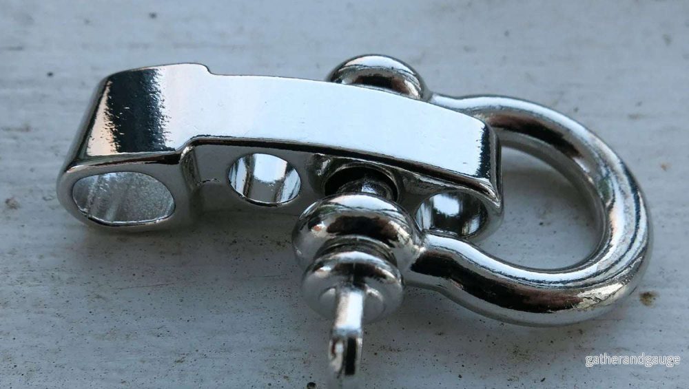 Lås paracord - Skruvlås 28x52mm, Silverfärgad 1 styck - Bild 2