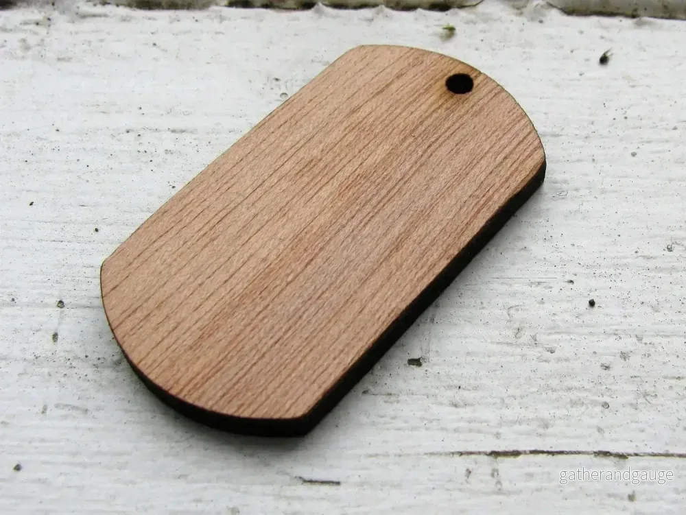 Hänge Trä - Dogtag 49x27mm 1 styck - Bild 2