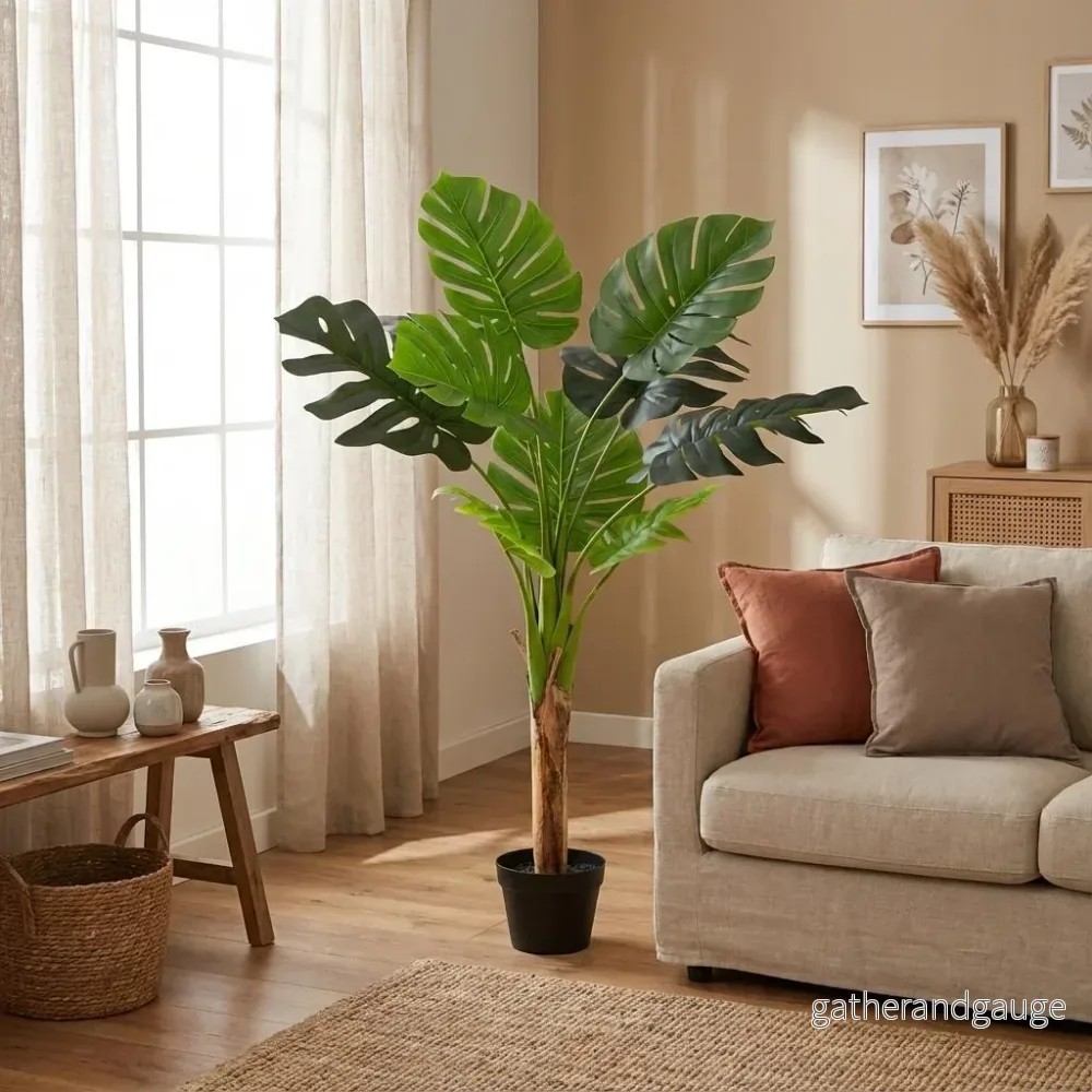 Monstera deliciosa artificielle h120cm - Bild 3