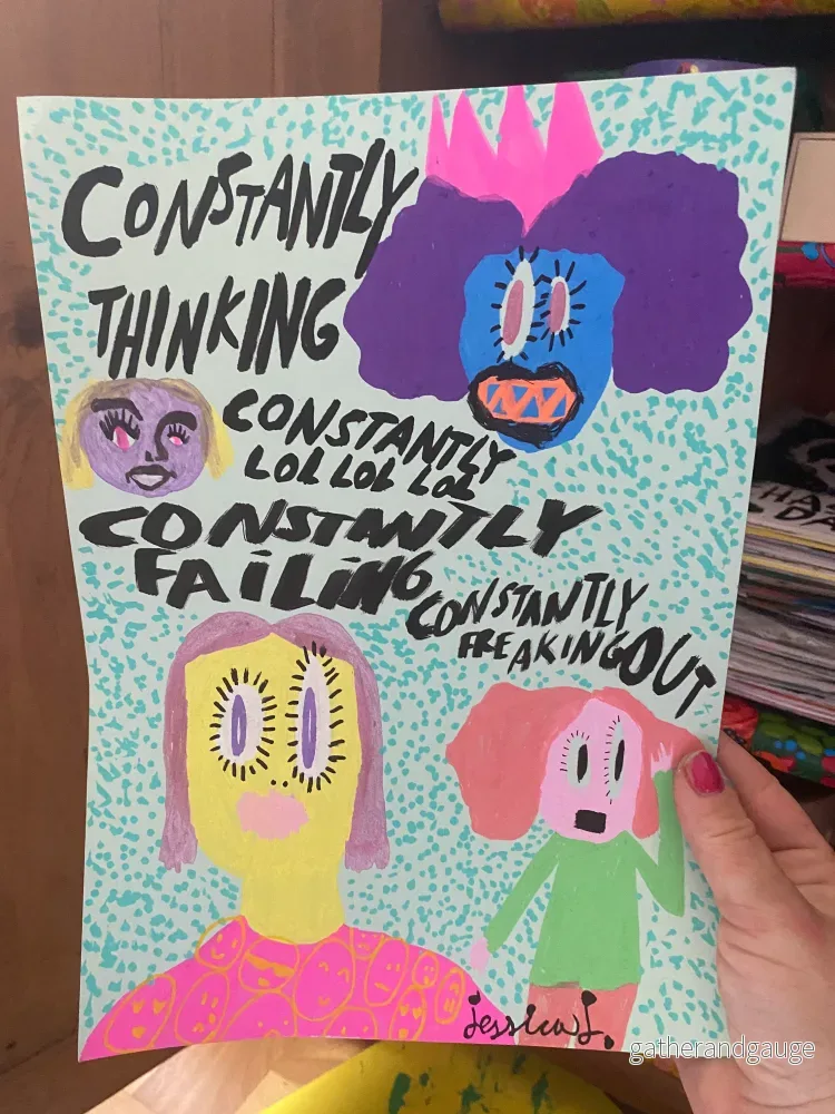 Fyndhörnan! Originalverk: Constantly thinking - Bild 2