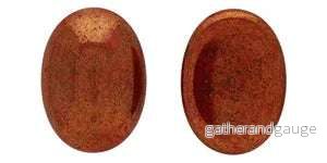 Oval Cabochon - Opaque Red Luster Opaque Topaz/Pink 25x18mm