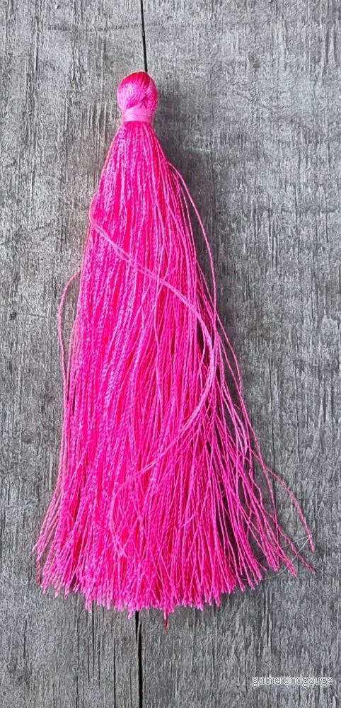 Hänge tassel polyester - Fuchsia 90mm 1 styck