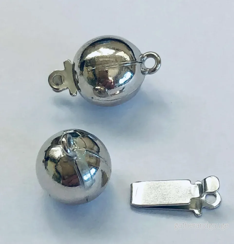 Claspgarten Instickslås - Rund Silverfärgad 10mm 1 styck