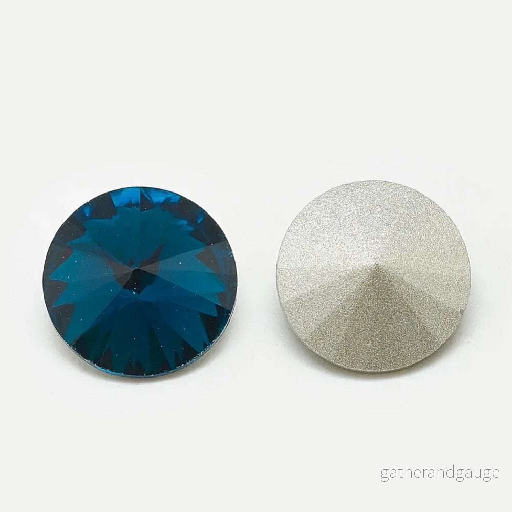 Kinesisk strass - Rivoli Capri Blue 10mm 1 styck