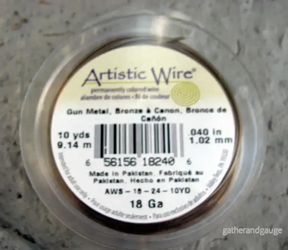 Artistic Wire 18 Ga - Gun Metal / Antique Brass Färg 1 rulle