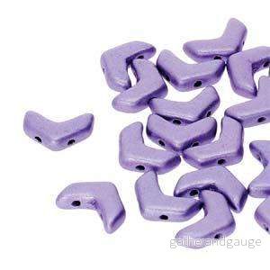 Chevron Duo - Jet Suede Purple 10x4mm, 1 sträng