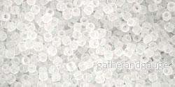 TOHO Seed Beads – Transparent-Frosted Crystal 15/0, 10 gram TOHO Seed Beads – Transparent-Frosted Crystal 15/0, 10 gram