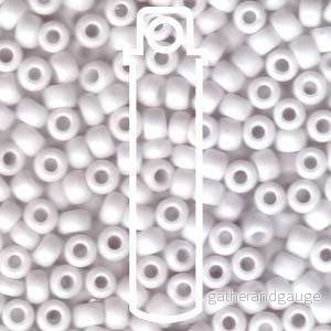Miyuki Seed Beads – Matte White AB 5/0 E-beads Miyuki Seed Beads – Matte White AB 5/0 E-beads