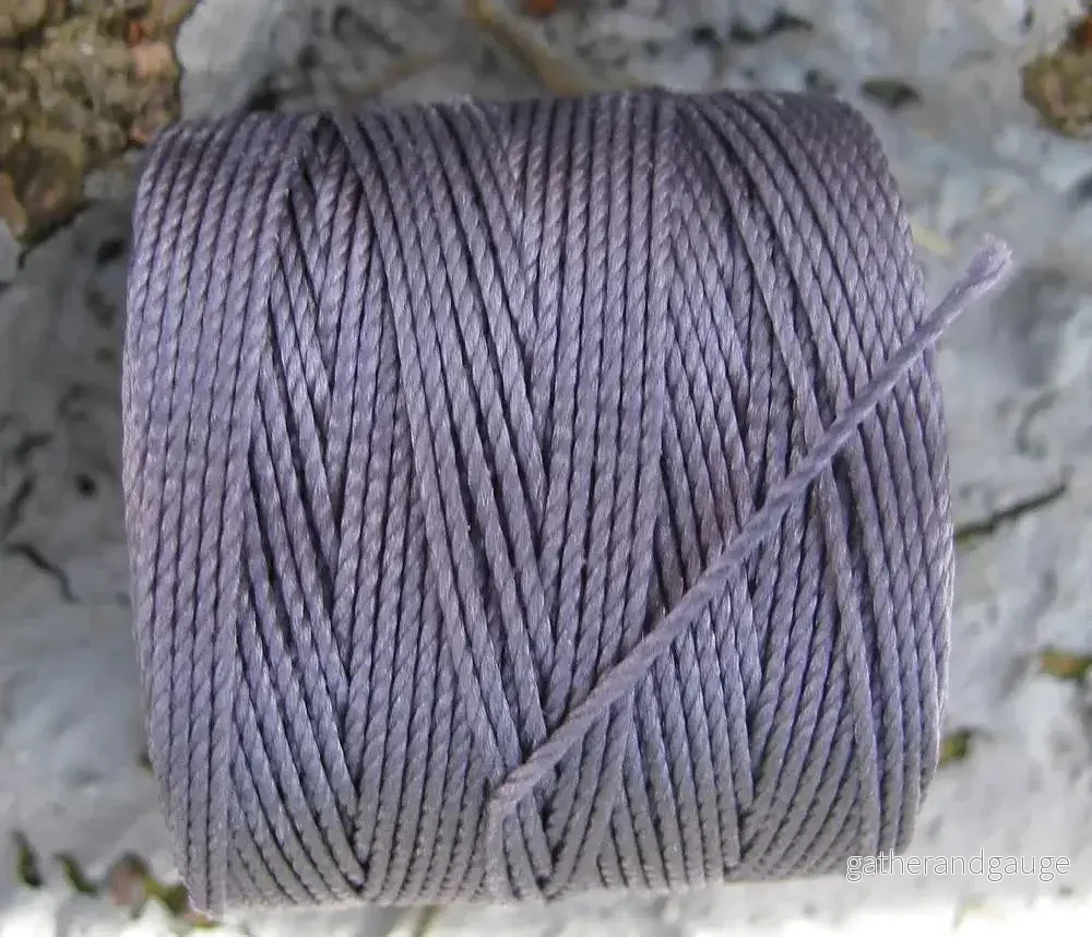 S- Lon bead cord - Lilac, 1 rulle - Bild 2