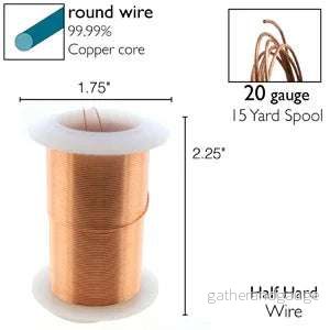 Wire Elements 20 Ga - Kopparfärgad, Non tarnish, 1 rulle - Bild 2