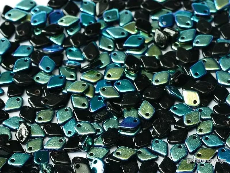 Dragon Scale Beads - Jet AB, 5 gram