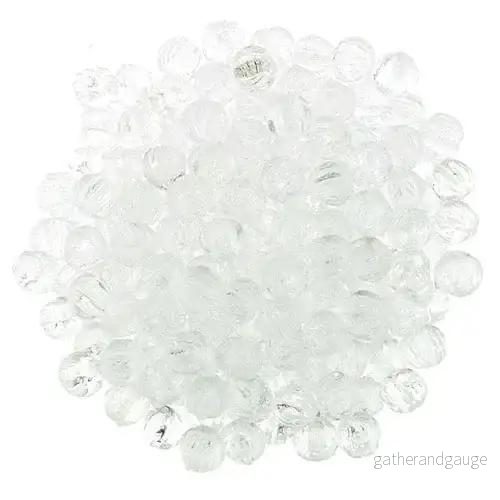 Tjeckiska Melon Round – Crystal 3mm 50-pack