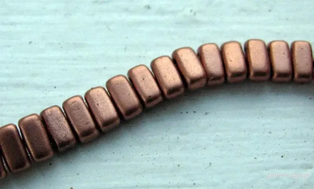 CzechMates Bricks – Matte Metalic Copper, 1 sträng CzechMates Bricks – Matte Metalic Copper, 1 sträng