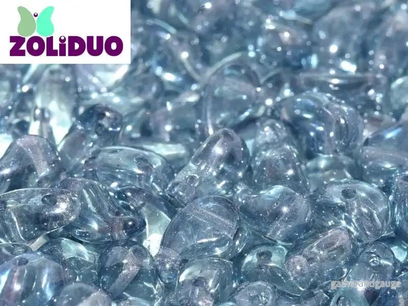 Zoliduo Vänster - Crystal Baby Blue Luster 5x8mm, 20-pack