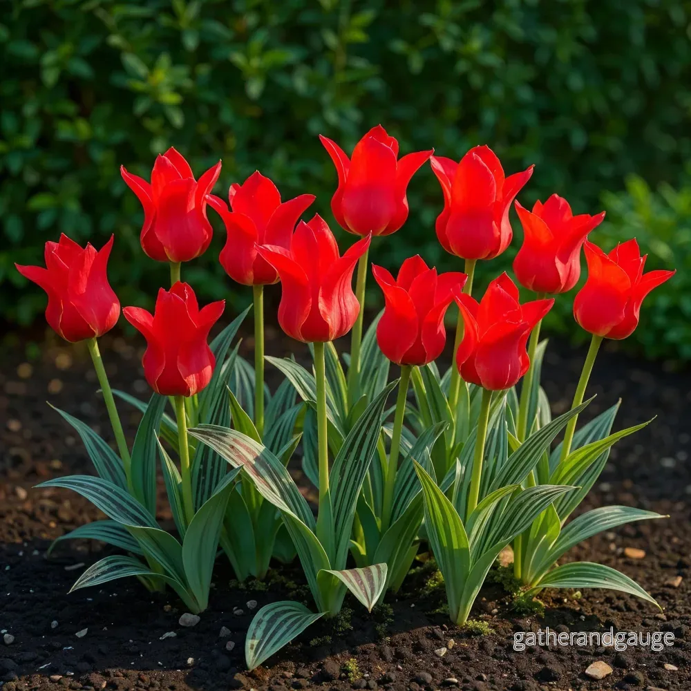 Green boutiQ - Bloembollen - Tulp Greigii Red - Kleur Rood - 15 stuks - Bolmaat 11/12 - XXL Pack - Bild 2