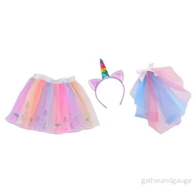 Unicorn kjol och Diadem dräkt Unicorn kjol och Diadem dräkt