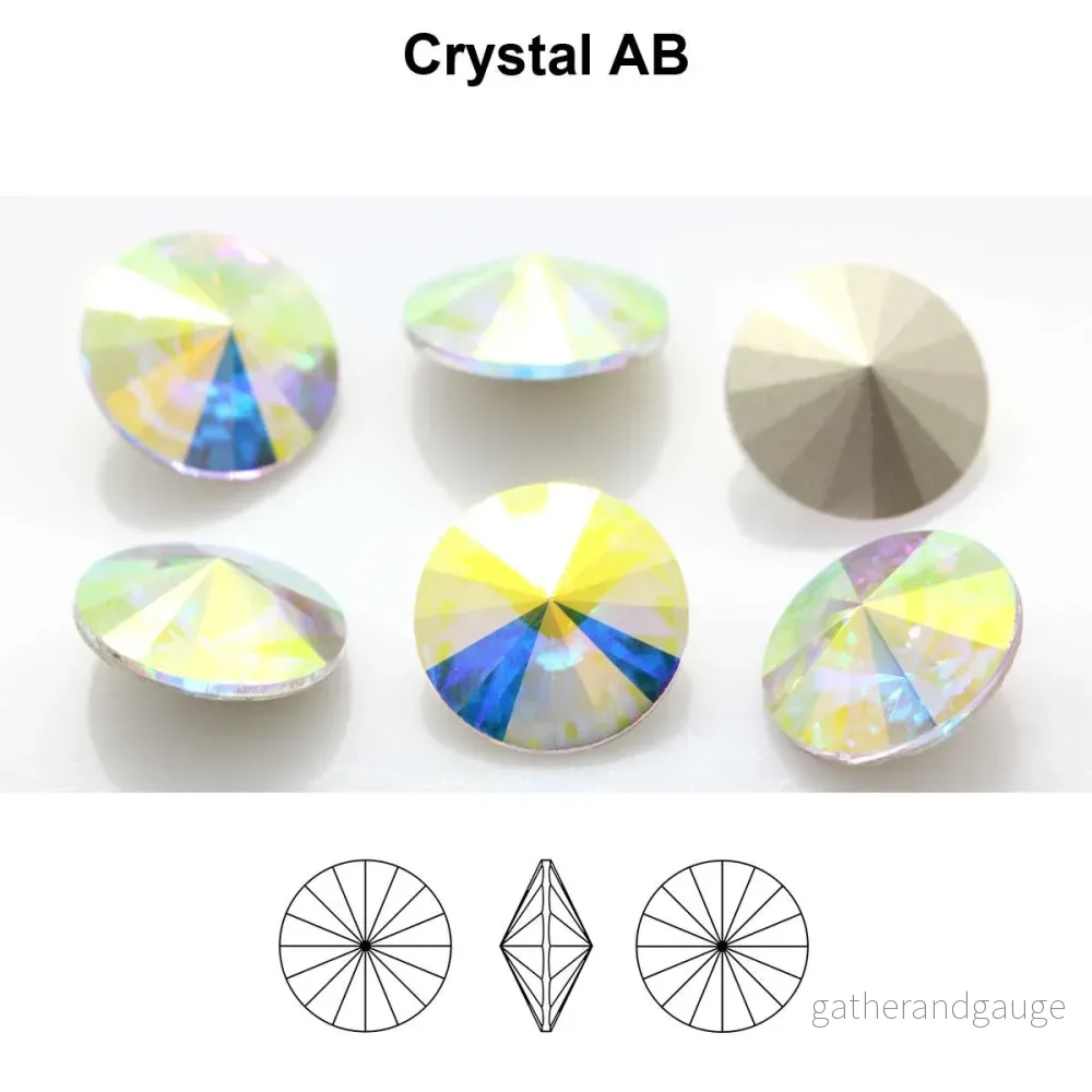 Aurea Crystals A1122 Rivoli – Crystal AB, 27 mm, 1 styck Aurea Crystals A1122 Rivoli – Crystal AB, 27 mm, 1 styck