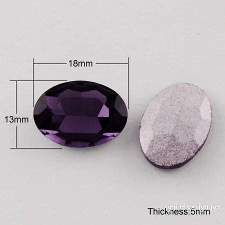 Kinesisk strass - Oval Indigo 18x13mm 1 styck