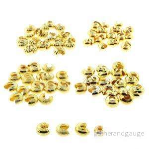 Basic Elements - Crimp cover, assortment, Gold plated, 80- pack - Bild 2